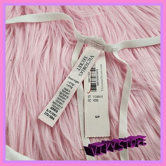 💖 NWT Victoria’s Secret Dream Angels Strappy V-string White Small #7261 💖 - Picture 2 of 5